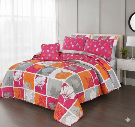 MULTI KING COMFORTER SET- 7 PCS
