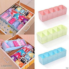 1 Pcs 5 Grid Multipurpose Divider Storage Box | Random Colors