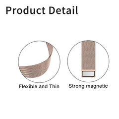 Pale Rose | Apple Watch Milanese Magnetic Loop Strap | Stainless Steel Band | 42mm / 44mm / 45mm
