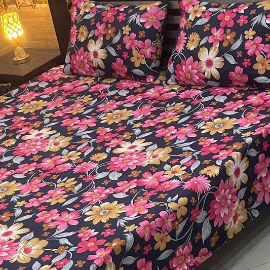 CRYSTAL COTTON BEDSHEET SET - 3 PCS (PREMIUM)