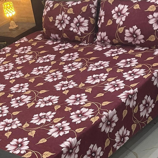 CRYSTAL COTTON BEDSHEET SET - 3 PCS (PREMIUM)