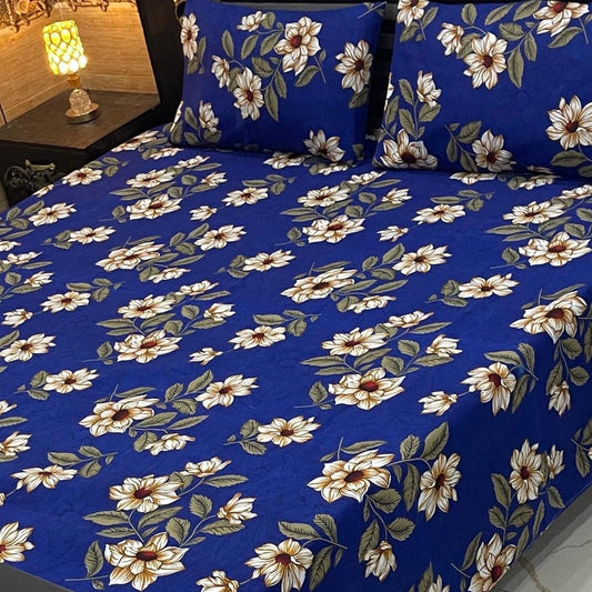 CRYSTAL COTTON BEDSHEET SET - 3 PCS (PREMIUM)