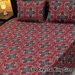 CRYSTAL COTTON BEDSHEET SET - 3 PCS (PREMIUM)