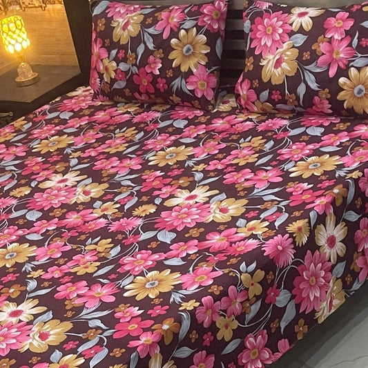 CRYSTAL COTTON BEDSHEET SET - 3 PCS (PREMIUM)