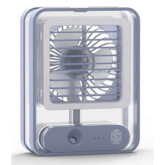 Portable USB Air Cooler Fan – 3-Speed, Mist Spray, Rechargeable | Random Color