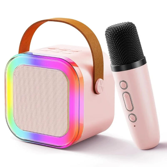 Karaoke Portable Wireless Bluetooth Speaker with Microphone Sound System for Singing and Parties (Random Color)