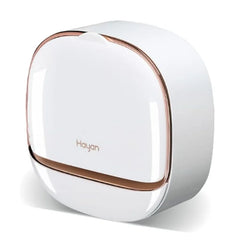 Milky White | Self-Adhesive Wall-Mounted Luxury Soap Holder with Lid and Drainage Tray