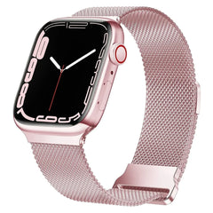 Rose Pink | Apple Watch Milanese Magnetic Loop Strap | Stainless Steel Band | 42mm / 44mm / 45mm