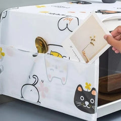 Oven & Microwave Cover | Waterproof Oil Dust Protector with Double Side Pockets