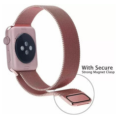 Rose Pink | Apple Watch Milanese Magnetic Loop Strap | Stainless Steel Band | 42mm / 44mm / 45mm