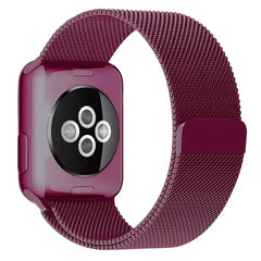 Plum | Apple Watch Milanese Magnetic Loop Strap | Stainless Steel Band | 42mm / 44mm / 45mm