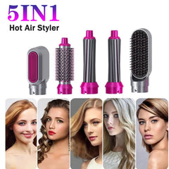 5-in-1 Electric Hair Dryer Brush Kit | Blow Dryer, Straightener, Curler & Volumizer Styling Tool