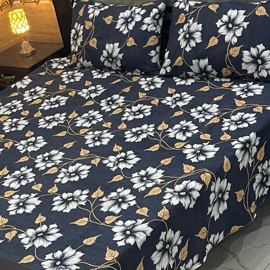 CRYSTAL COTTON BEDSHEET SET - 3 PCS (PREMIUM)