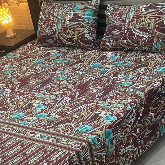 CRYSTAL COTTON BEDSHEET SET - 3 PCS (PREMIUM)