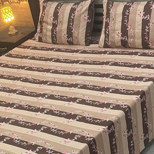 CRYSTAL COTTON BEDSHEET SET - 3 PCS (PREMIUM)
