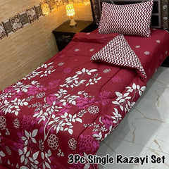 WINTER SINGLE RAZAI SET – 3 PCS
