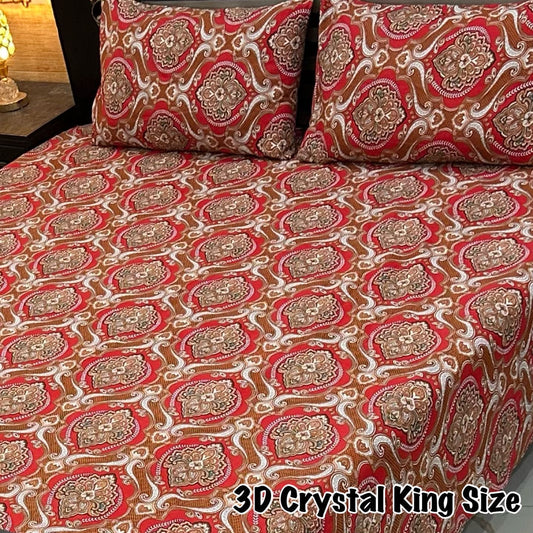 CRYSTAL COTTON BEDSHEET SET - 3 PCS (PREMIUM)