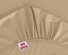 LUXURY SOLID STRIPES FITTED SHEET