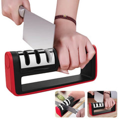 3-in-1 Knife Sharpener Set with Ceramic Peeler | 3-Stage Blade Restorer