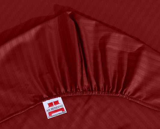 LUXURY SOLID STRIPES FITTED SHEET