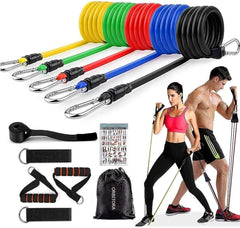 Gym Belt with Box | 5-in-1 Power Exercise Resistance Band Set – Adjustable Fitness Equipment for All
