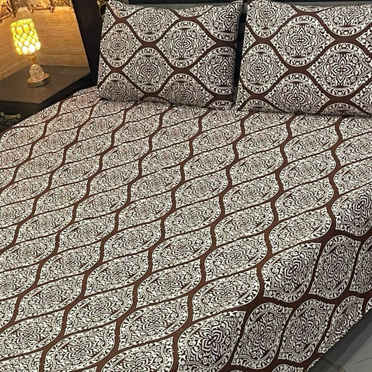 CRYSTAL COTTON BEDSHEET SET - 3 PCS (PREMIUM)