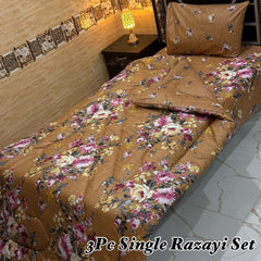 WINTER SINGLE RAZAI SET – 3 PCS (Heavy Filling)