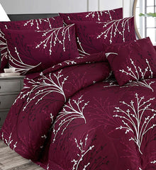 RED DECON KING COMFORTER SET – 7 PCS