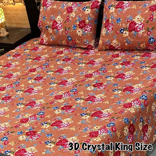 CRYSTAL COTTON BEDSHEET SET - 3 PCS (PREMIUM)
