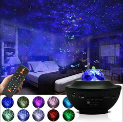 Galaxy Star Projector Lamp with LED Universe Effect & Speaker