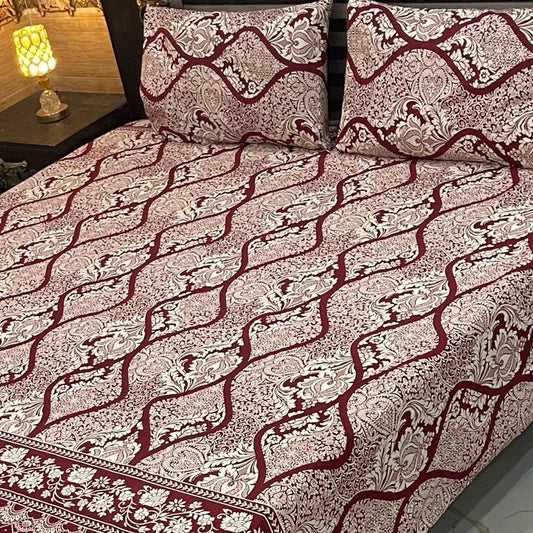 CRYSTAL COTTON BEDSHEET SET - 3 PCS (PREMIUM)