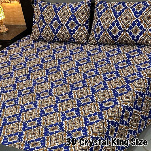 CRYSTAL COTTON BEDSHEET SET - 3 PCS (PREMIUM)