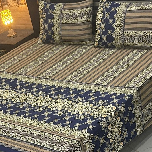 CRYSTAL COTTON BEDSHEET SET - 3 PCS (PREMIUM)