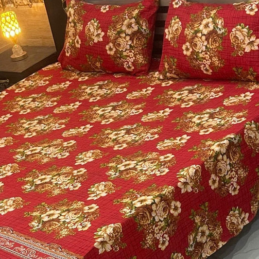 CRYSTAL COTTON BEDSHEET SET - 3 PCS (PREMIUM)