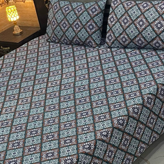 CRYSTAL COTTON BEDSHEET SET - 3 PCS (PREMIUM)