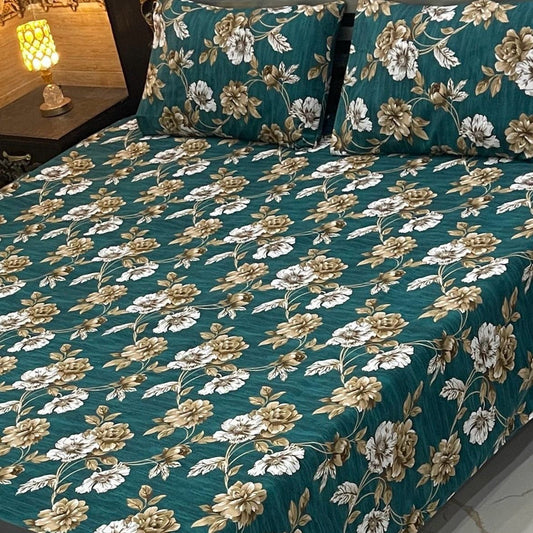 CRYSTAL COTTON BEDSHEET SET - 3 PCS (PREMIUM)