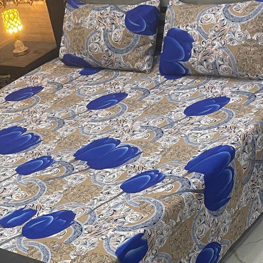 CRYSTAL COTTON BEDSHEET SET - 3 PCS (PREMIUM)