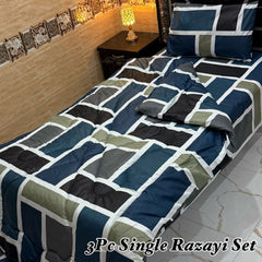 WINTER SINGLE RAZAI SET – 3 PCS (Heavy Filling)