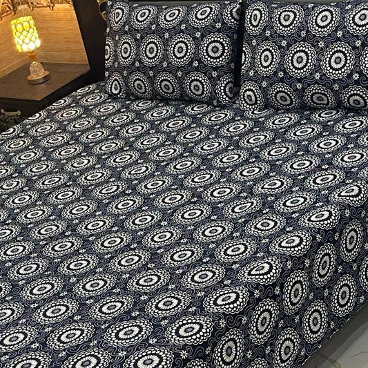 CRYSTAL COTTON BEDSHEET SET - 3 PCS (PREMIUM)