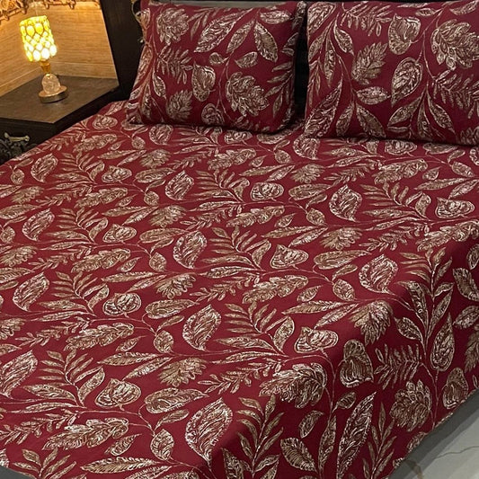 CRYSTAL COTTON BEDSHEET SET - 3 PCS (PREMIUM)