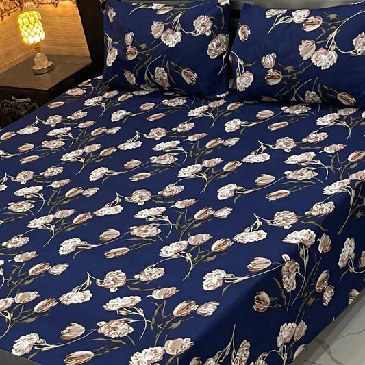 CRYSTAL COTTON BEDSHEET SET - 3 PCS (PREMIUM)