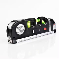 Laser Level Pro3 Multipurpose Tool | Vertical, Cross Line & Measuring Tape with Rulers