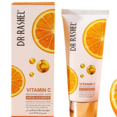Dr. Rashel Vitamin C Brightening Facial Cleanser with Hyaluronic Acid | Deep Cleansing & Anti-Aging Formula | 80ml | Imported