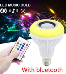 2-in-1 Smart LED Bulb + Bluetooth Speaker | RGB Light + Remote Control