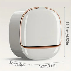 Milky White | Self-Adhesive Wall-Mounted Luxury Soap Holder with Lid and Drainage Tray