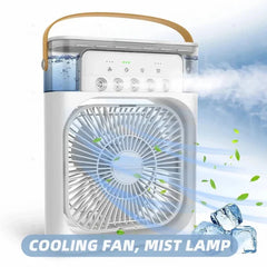 9 Inch Mist Fan | Portable Air Conditioner Fan | Mist Water, And Humidifier Function | Led Night Light Water Mist | Random Color