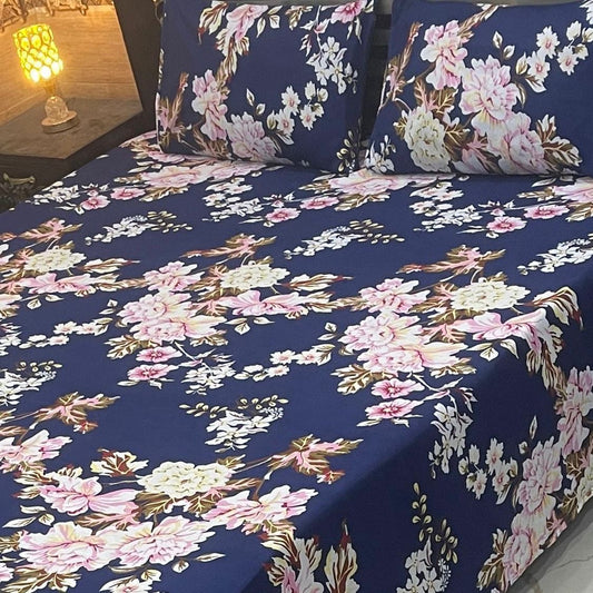 CRYSTAL COTTON BEDSHEET SET - 3 PCS (PREMIUM)