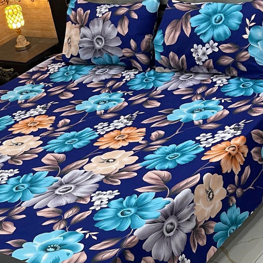 CRYSTAL COTTON BEDSHEET SET - 3 PCS (PREMIUM)