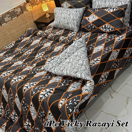 WINTER RAZAI SET – 6 PCS C909 (Heavy Filling)