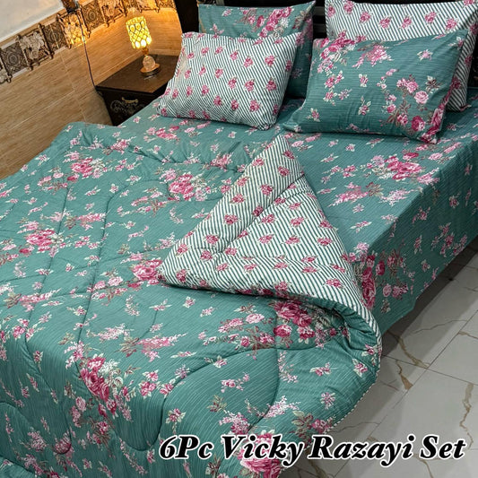 WINTER RAZAI SET – 6 PCS C910 (Heavy Filling)
